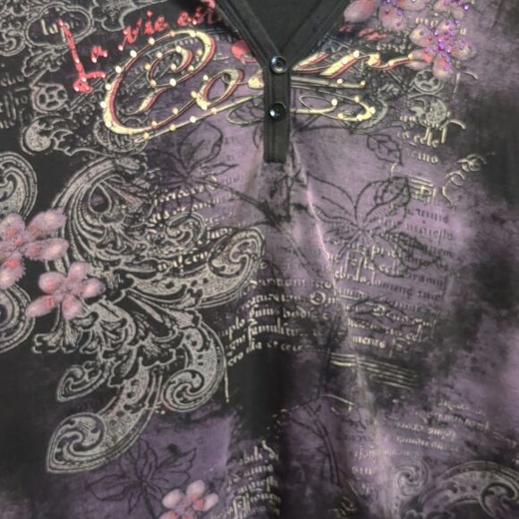 Gitano Y2K Hooded Paris Long Sleeve Top Women's Plus Size 18/20 - Picture 2 of 10